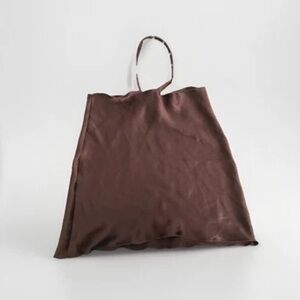 HEART OF SUN WOMENS CAMISOLE ONE SHOULDER BROWN SATIN XS